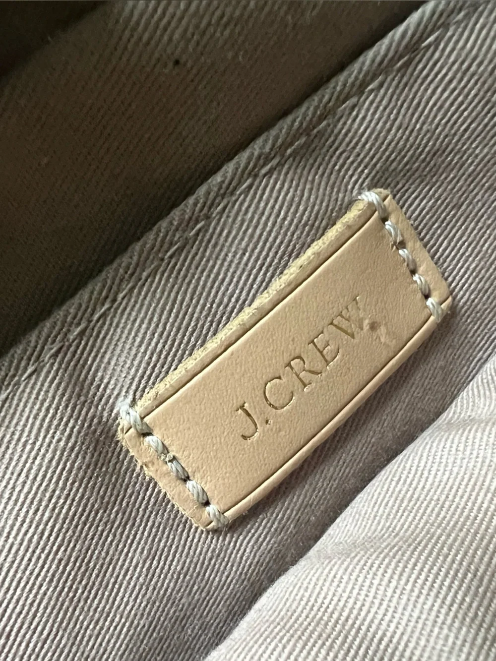 J.Crew Tan Leather Mini Crossbody Bag Neutral Minimalist Camera Bag